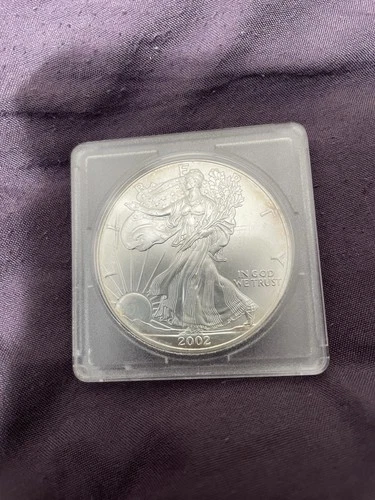 2002 Silver American Eagle $1 -Uncirculated - In Capsule