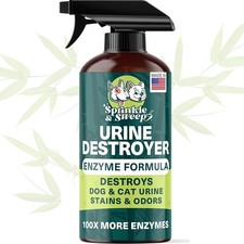 Enzymatic Cleaner Spray for Cat Dog Urine Stains and Odors 24oz