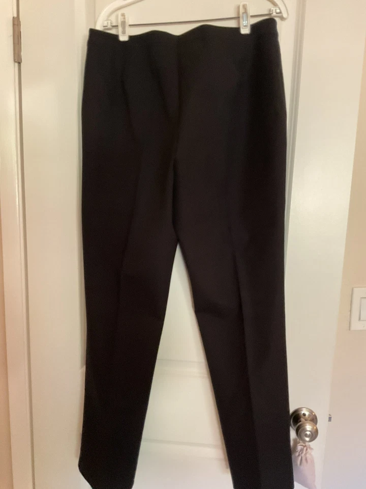 NUEVO W Tags Lafayette 148 Bleecker Pantalón Negro 12 Pierna Recta Cremallera Lateral. Plataforma: $348 Foto 2 de 4