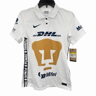 NWT Nike Pumas UNAM 2021/22 Home Soccer Futbol White Jersey CV8192-100 Women s S