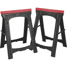 Ironton Plastic Foldable Sawhorses, 1 Pair, 700-Lb. Total Capacity