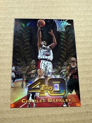 1997-98 Topps Chrome Refractor #T40-26 Charles Barkley Houston Rockets NMT MINT