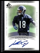 2003 SP Authentic / Justin Gage ROOKIE ON-CARD AUTO /1200. rookie card picture