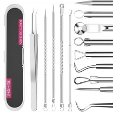 5PCS Blackhead Remover Comedone Extractor Professional Stainless Removal Kit