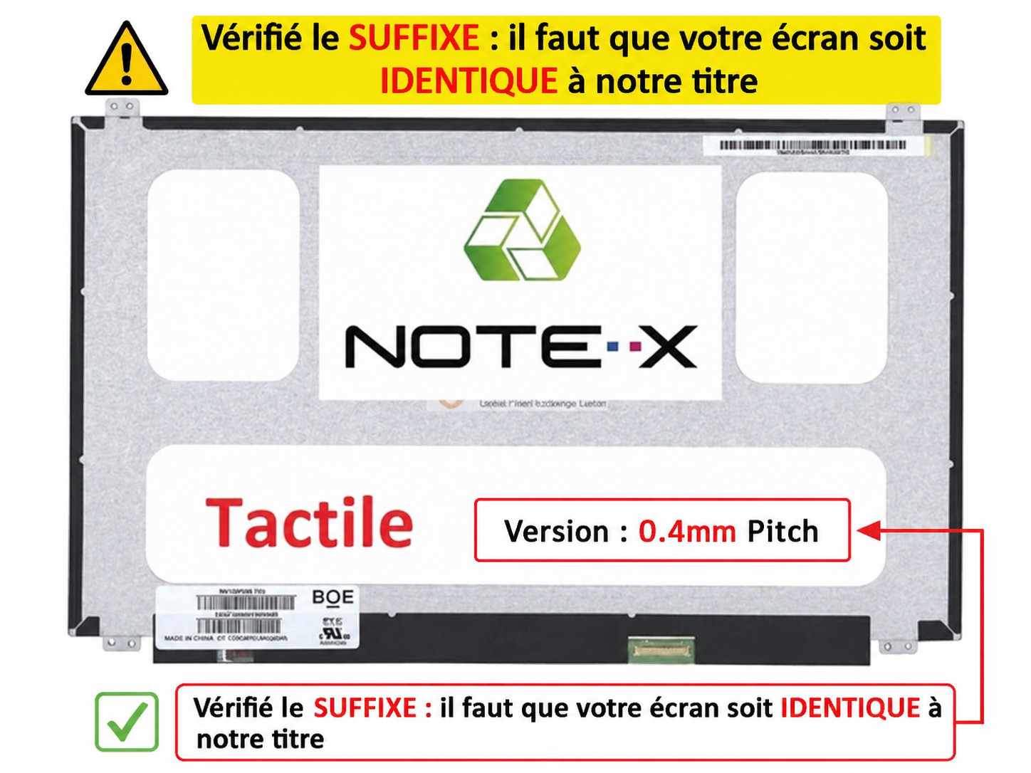 Écran LCD tactile 15.6 Full HD dalle de rechange pour ordinateur portable B156HAK02.0 HW2A