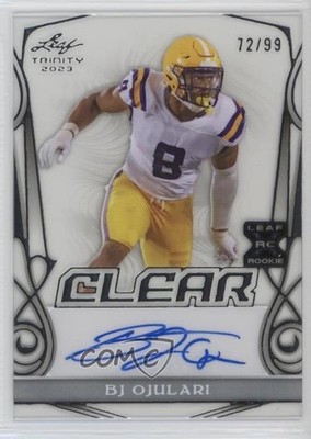 2023 Leaf Trinity Clear Silver Foil 72/99 BJ Ojulari #CA-BJO Rookie Auto RC 0q1p