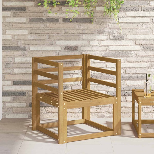 Armlehnenmodul 2 Pcs Weiß 59 X 4 X 73 Cm Massivholz Akazie Sofa-ZubehöR Sitzgele-image