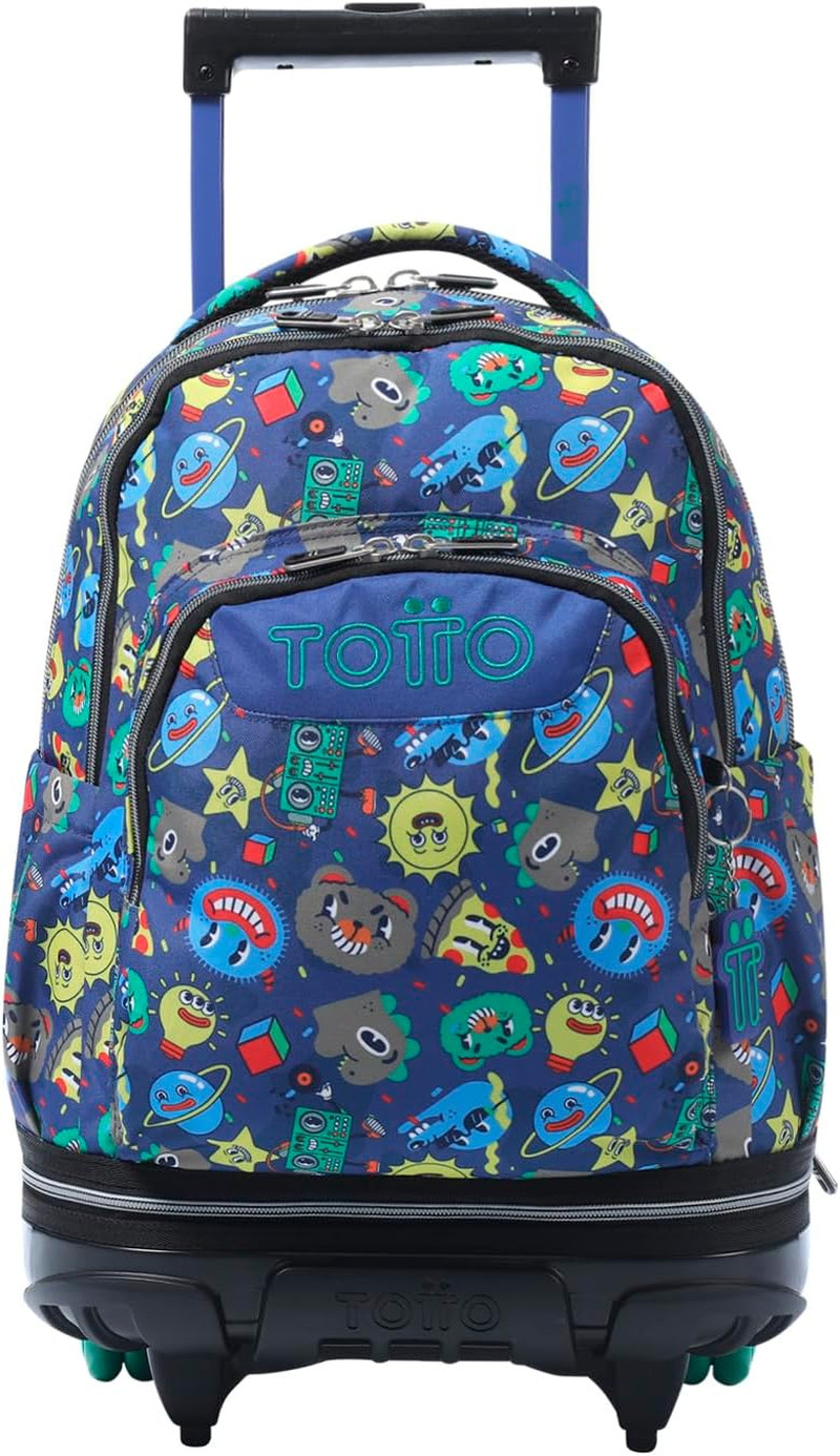 TOTTO - Mochila Escolar Con Ruedas Desmontables, Modelo Tiza, Capacidad 26 L, Mo