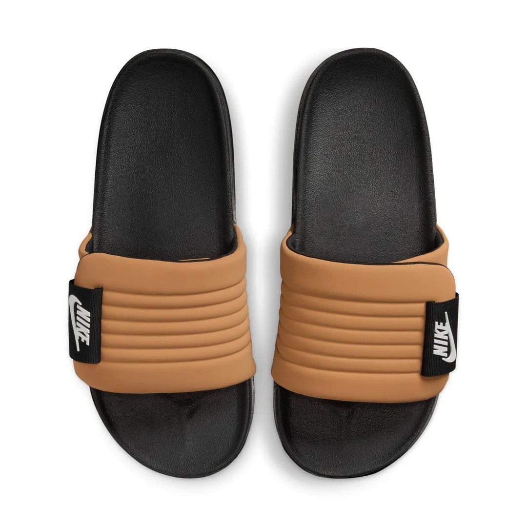 NWB Nike Offcourt Adjust Slides Sandals Flax Brown Black  display picture 1