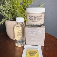 Youth To The People Cleanser  Adaptogen Deep Moisture Cream Set  Mask Sample