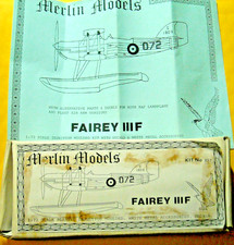 2 Merlin Models Bausätze #A57 Fairey IIIE Schwimmer Doppeldecker einer unvollständig 1:72 Metall