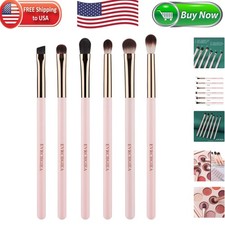Soft Nylon 6-Pc Eye Makeup Brushes with Wooden Handles - Ideal Gift for Her