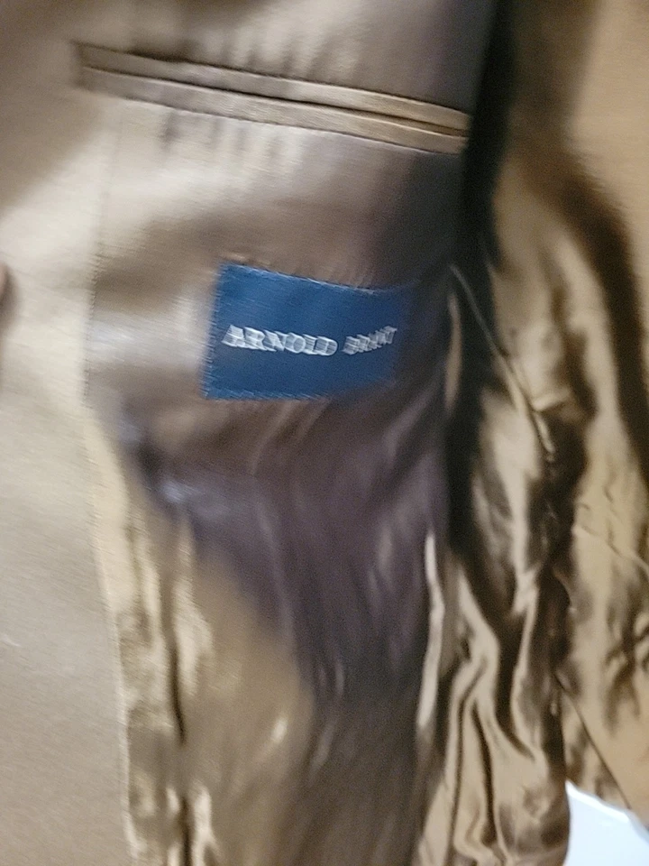 男式 Saks Fifth Avenue 100% 羊绒棕色运动外套西装外套-尺寸 44LT 加拿大  — 第 4/4 张图片