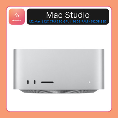 Apple Mac Studio M2 Max 12-Core CPU 38-Core GPU 96 GB RAM 512GB SSD SILBER - TOP