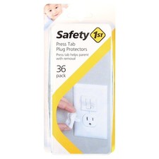 Press Tab Plug Protectors 36 Pack White Child Safety Electrical Outlet Covers