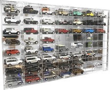 Clear Display Case Wall Cabinet for 1:64 Hot Wheels Scale Matchbox Hot Toy Cars
