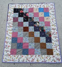 Handmade Baby / Lap Quilt. New Never Used. Multi Color. Approx 36 X 43