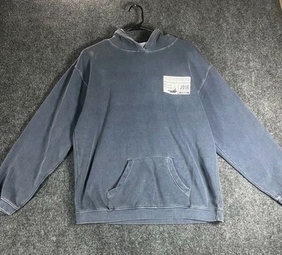 The Sunken Ship Nantucket Beach Permit Hoodie XL Slate Blue Washed Pullover 2018