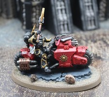 Space Marines Blood Angels Chaplain on Bike - Well Painted 4950