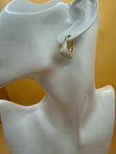 White & Gold Mini Handbag Hoop Earrings – Cute & Trendy