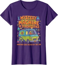 Lab Week 2025 Retro Mystery Machine Of Diagnostics Ladies' Crewneck T-Shirt