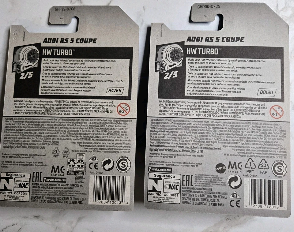 HotWheels|Lot|Audi RS 5 Coupe |Black/Blue Combo. - Image 4 of 4