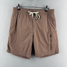 Vuori Shorts Mens Small Mocha Brown Stretch Nylon Cargo Pocket Drawstring Hiking