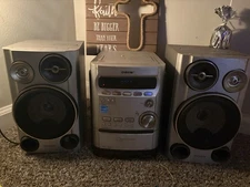 Sony CMT-HPZ9 Micro Hi-Fi System 5 Disc Changer Cassette AM/FM TESTED