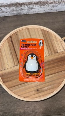 Vintage DenTek Penguin Toothbrush Cover Kids Travel NEW Sealed Discontinued