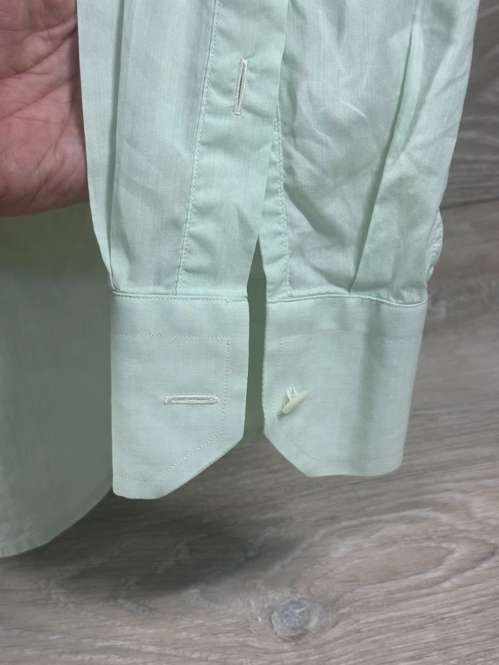 Camisa Avon Celli para Bergdorf Goodman Para Hombre Verde Algodón Manga Larga Grande Italia Foto 3 de 4