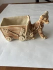 McCoy Pottery Planter Dog(Terrier) Pulling Wagon 1959’s Vintage Ceramic