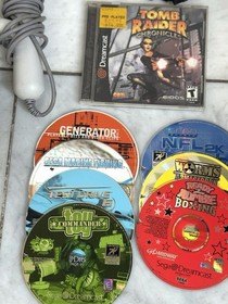 Sega Dreamcast System Controllers Lot Games Starfire Fishing Rod Memory UNTESTED