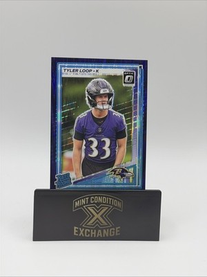 2025 Donruss Optic Tyler Loop Rated Rookie Purple Shock Prizm #227 Ravens