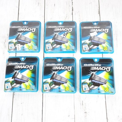 Gillette Mach3 Refill Cartridge Razor Blades for Mach 3 6pk 48 Total Count