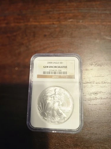 2008 American Silver Eagle NGC Gem Uncirculated