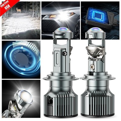 AUXITO H7 LED Headlight Kit Bulbs W/Projector Lens High/Low Beam 400000LM Bright