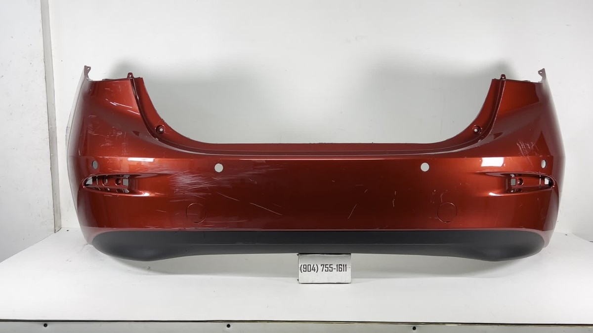 2014-2018 Mazda 3 Sedan Rear Bumper w/ Sensor Holes OEM BJS750221