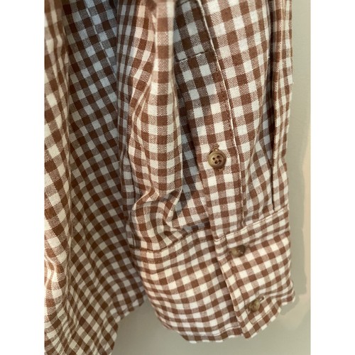 Tuckernuck x Studio McGee Size S Mocha Cotton Gingham Hunter Button Down Shirt - Picture 6 of 6