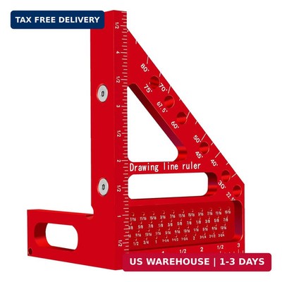 Aleric 3D Multi-Angle Carpenter Hole Scribing Ruler, Aluminum Alloy Multi Angle