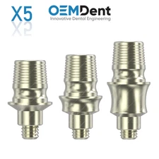 5x Titanium Ti-Base Rotation SP Ø4.3mm MIS® Compatible Int Hex 2.45mm System