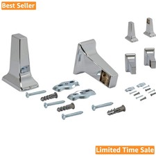 Polished Chrome Towel Bar Brackets for 3/4 Inch Bars   Stylish Bathroom Upgrade