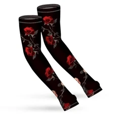  UV Cooling Sleeves Gardening Sleeves UV Protection Anti Extra Small Rose-black