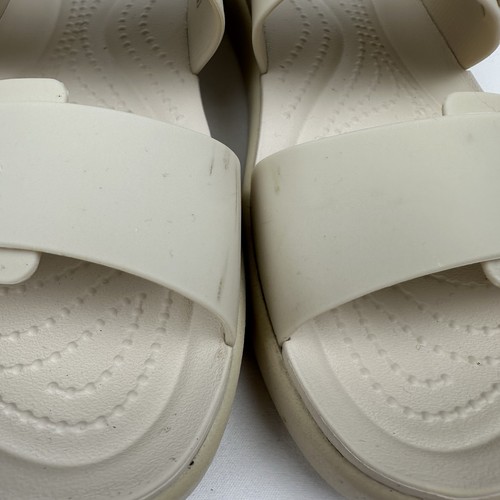 Crocs Brooklyn Buckle Low Wedge Sandals Women’s 7 LiteRide Comfort Beige - Picture 4 of 11