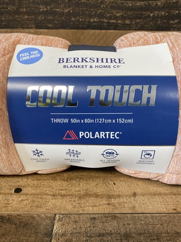 Berkshire Blanket & Home Co. Polartec Cool Touch Throw Clay New - Picture 2 of 8
