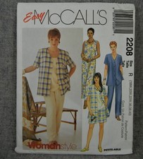McCalls 2208 Womens Shirts Dress Top Pants Shorts size 18W-22W Uncut Plus