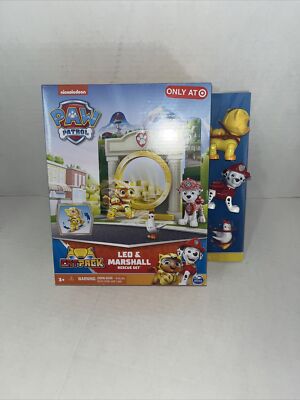 Paw Patrol Cat Pack Leo & Marshall & Chickaletta Rescue Figure Set New