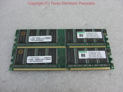 LOT OF TWO Kingmax mpxc22d-38kt3 512Mb RAM   (1GB total)