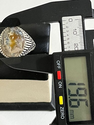 Handmade Men 950 Silver Ring Rare Genuine Yemen Aqeeq Agate عقيق يمني صياغة الأش - Picture 22 of 22