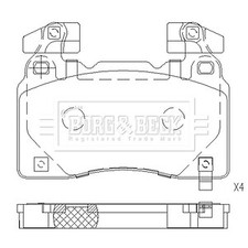 Set of Front Brake Pads for CADILLAC CT6 (2016-) 3.0L 307kW 418PS