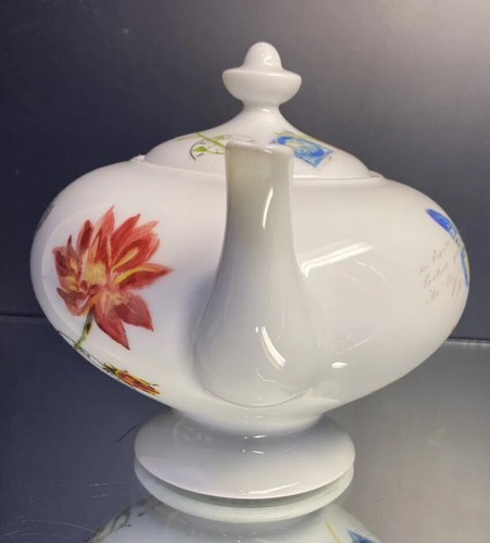 Bernardaud...Jardin des Fleurs..Teapot with Creamer and Sugar w/ Lid. Excellent - Picture 5 of 15